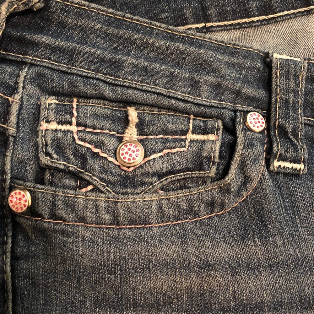 🎀True Religion Pink Rhinestone Jeans - Picture 6 of 7
